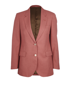 Gucci Single Breasted Blazer, Viscose, Coral, UK4, 3*