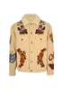 Gucci Embroidered Corduroy Jacket, £1,200, Clothing, Beige, Cotton, Front view