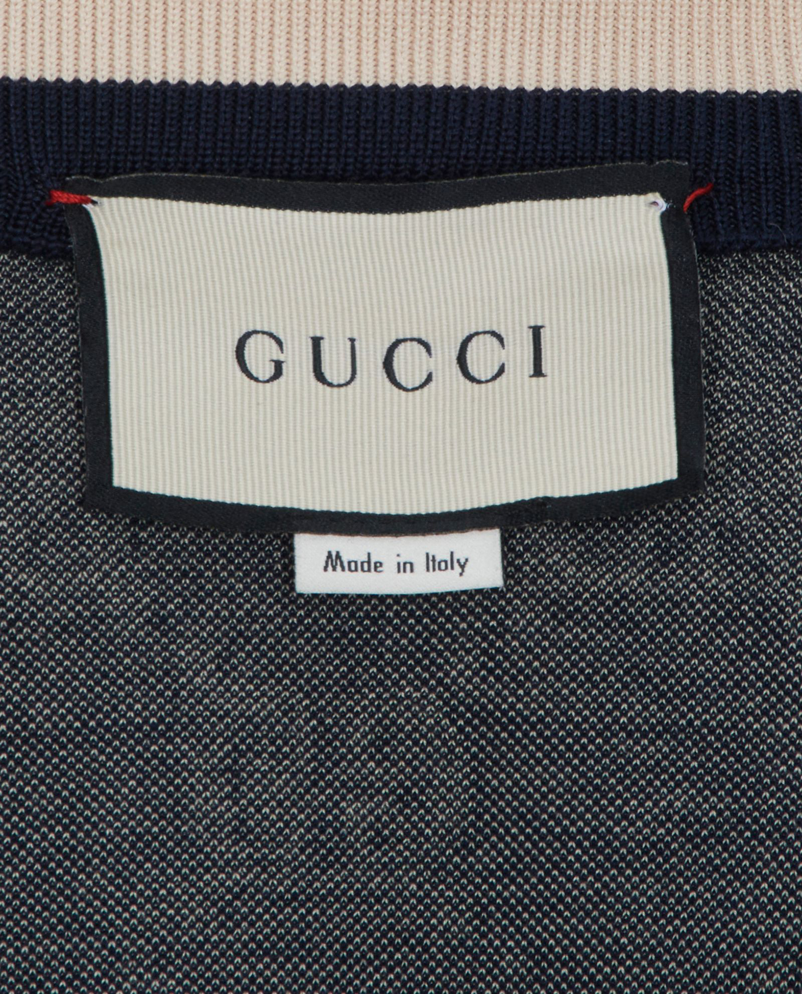Gucci GG Jacquard Jacket, &pound;825, Clothing, Blue/Cream/Red, Cotton, Other view
