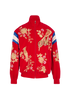 Gucci Velour Red Floral Track Jacket, front view