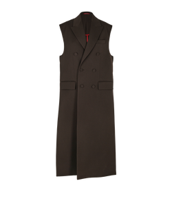 Gucci Sleeveless Coat, Wool, Brown, UK 12, 3*