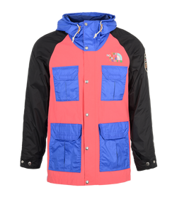 Gucci x The North Face Windbreaker, Mens, Poly, Pink/Blue/Black, Sz S, 2*
