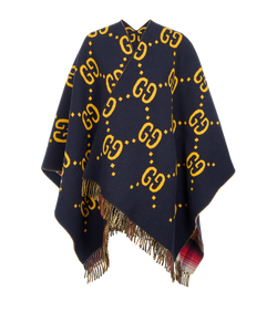 Gucci Reversible Poncho, Wool, Multi, 3*