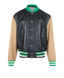 Gucci Bicolor Bomber, Men, Leather, Black, Sz XXL, 3*