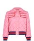 Gucci Frill Quilted Jacket, &pound;450, Clothing, Pink, Polyester (Polymer)/Viscose/Wool, Front view