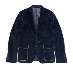 Gucci Velvet Blazer, Cotton, Navy, MENS L, 2*