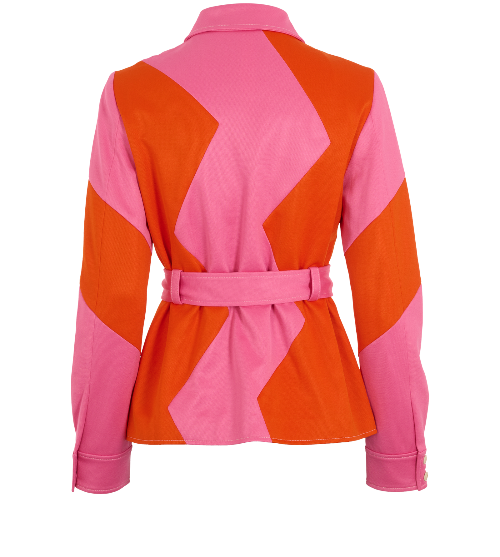 Gucci Two-Tone Embroidered Pique Jacket, &pound;380, Clothing, Orange/Pink, Cotton/Polyester (Polymer), Back view