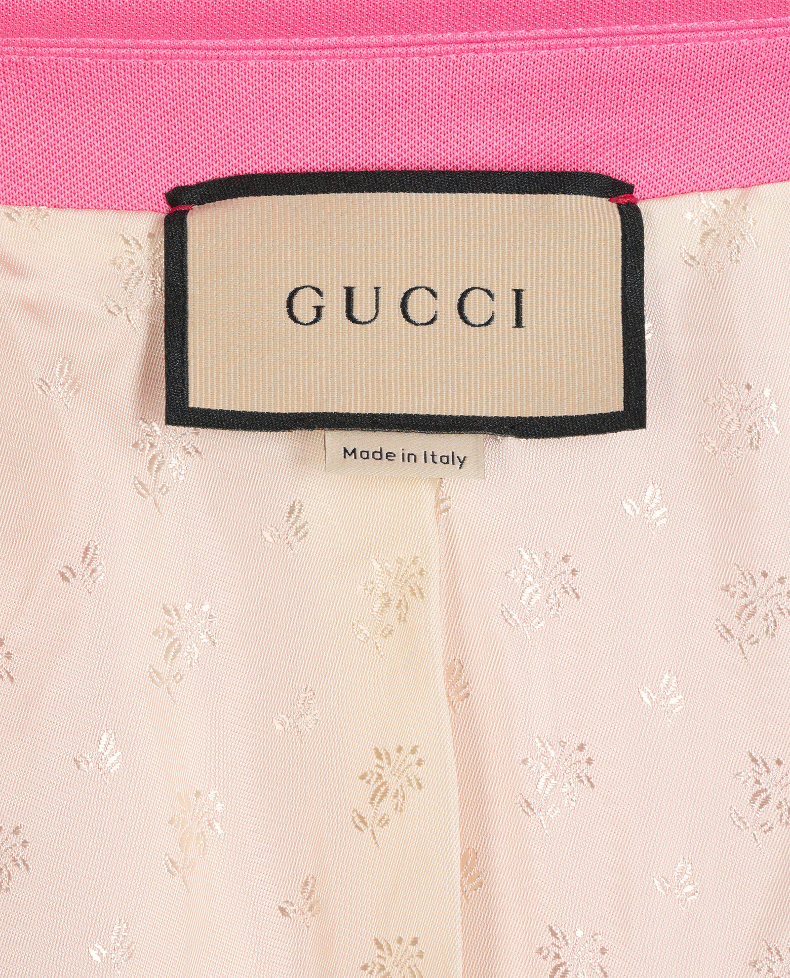 Gucci Two-Tone Embroidered Pique Jacket, &pound;380, Clothing, Orange/Pink, Cotton/Polyester (Polymer), Other view