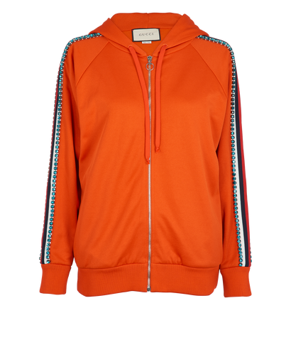 Gucci Embellished Panel Hooded Jacket, front view