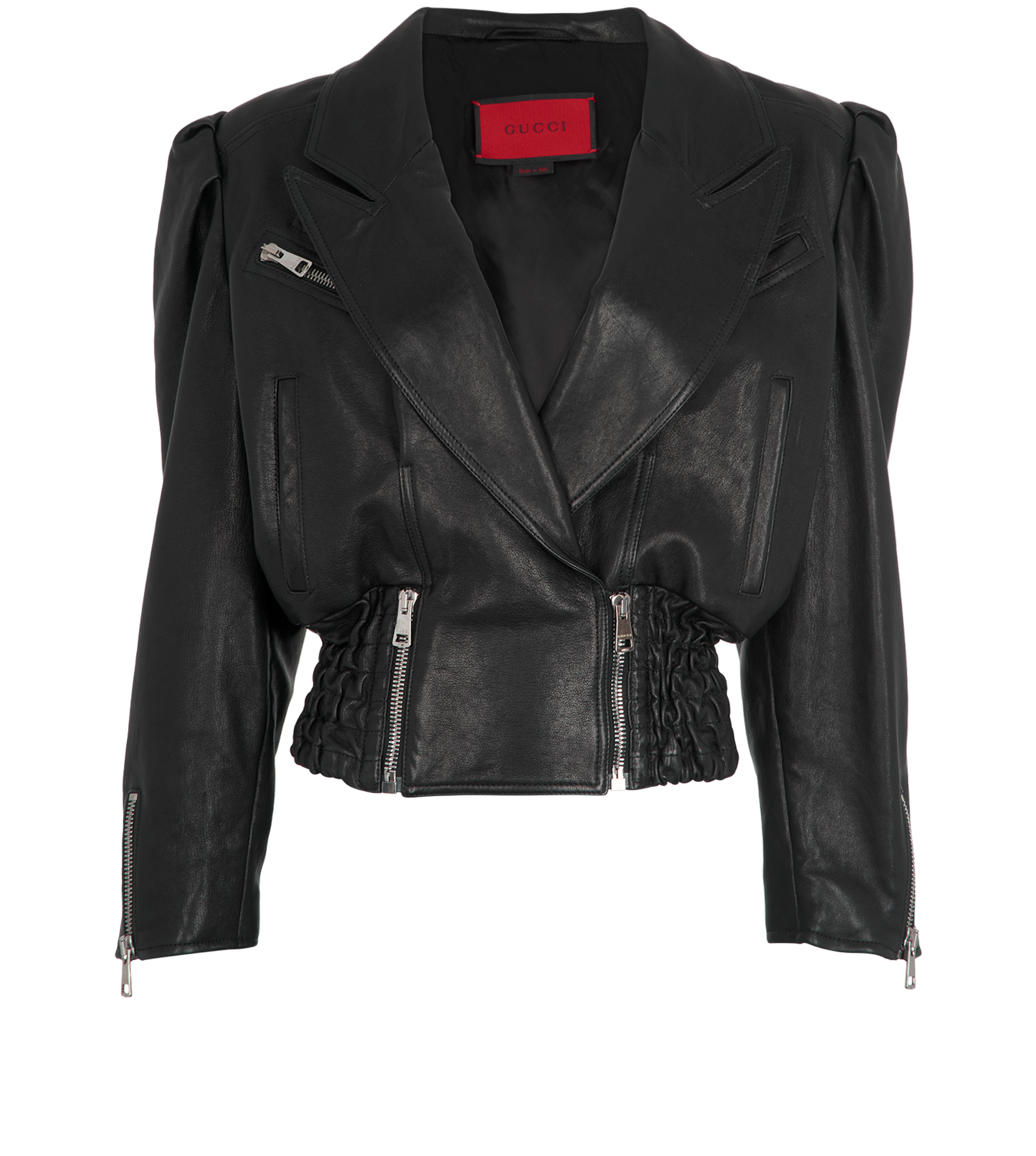 Pre-loved Gucci Cropped Biker Jacket - £1,300