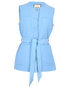 Gucci Sleeveless Belted Jacket, &pound;250, Clothing, Blue, Silk/Wool, Front view