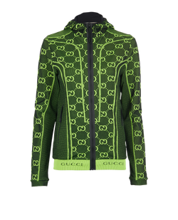 Gucci GG Sport Jacket, Mens, Polyamide, Green, Sz M, 3*