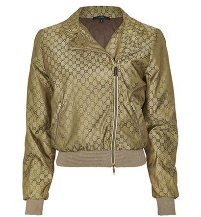 Gucci GG Bomber Jacket, &pound;650, Clothing, Brown, Polyester (Polymer), Front view