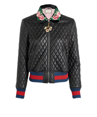 Gucci 2017 Embroidered Bomber Jacket, front view