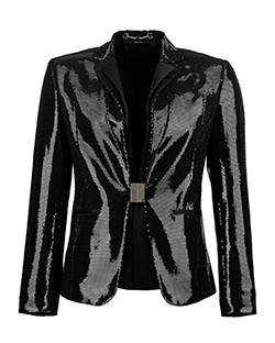 Gucci Sequin Jacket, Silk/Acetate, Black, UK 10
