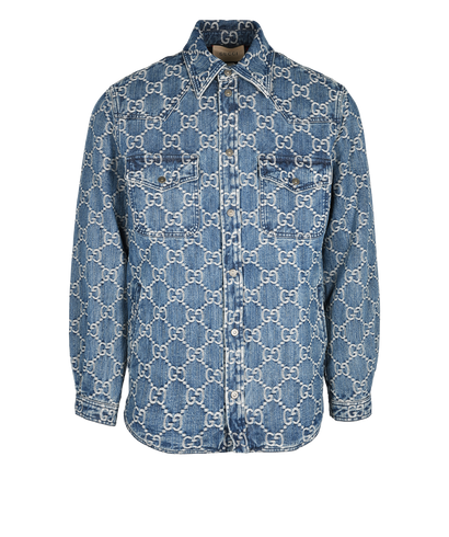 Gucci GG Monogram Denim Shacket, front view