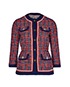 Gucci 2018 Tweed Jacket, &pound;850, Clothing, Blue/Red, Viscose, Front view