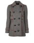 Gucci Herringbone Double Breasted Jacket, &pound;450, Clothing, Grey, Wool, Front view