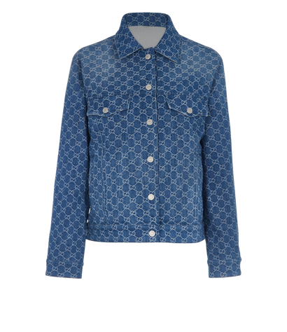 Gucci GG Denim Reversible Jacket, &pound;1,100, Clothing, Blue, Denim, Front view