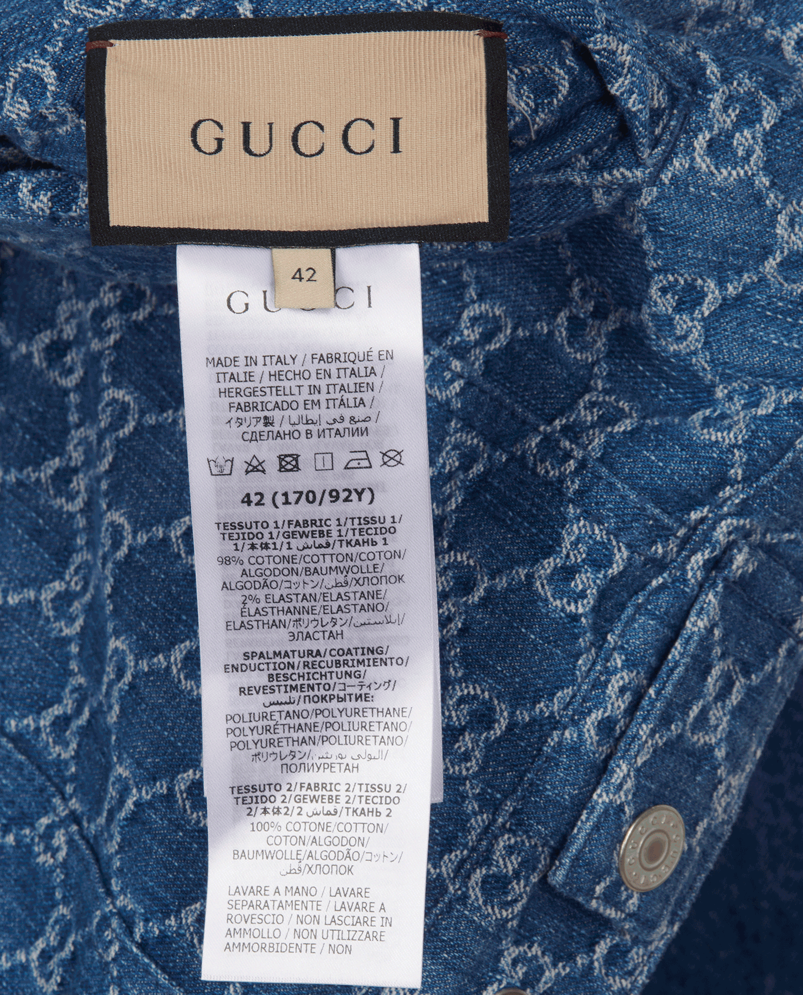 Gucci GG Denim Reversible Jacket, &pound;1,100, Clothing, Blue, Denim, Other view