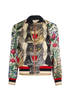 Gucci 2017 Animal & Floral Print Bomber Jacket, front view