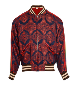 Gucci Bomber Jacket, Mens, Polyester, Red, Sz S, 3*