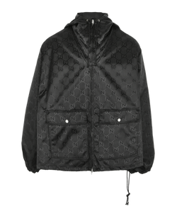 Gucci Off The Grid Hooded Jacket, Mens, Nylon, Blk, Sz XXXL, 3*