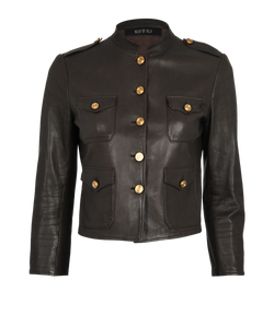 Gucci Biker Jacket, Leather, Brown, UK6, 3*