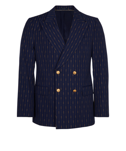 Gucci Horsebit Striped Formal Suit, front view