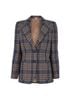 Gucci Check Blazer, &pound;520, Clothing, Beige/Blue, Linen, Front view