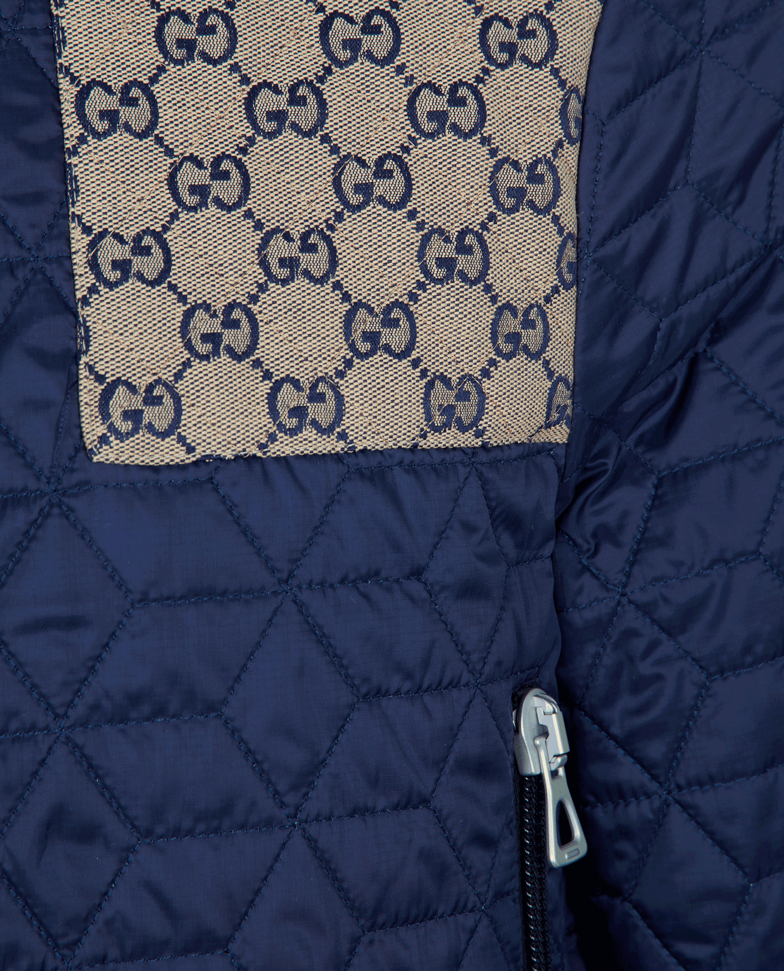 Gucci GG Supreme Lightweight Jacket, &pound;850, Clothing, Beige/Blue, Coated Canvas/Polyester Mix, Other view