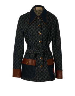 Gucci GG Denim Jacket, Cotton, Blue, UK14, 2*