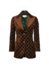 Gucci GG Blazer, &pound;850, Clothing, Brown, Viscose, Front view