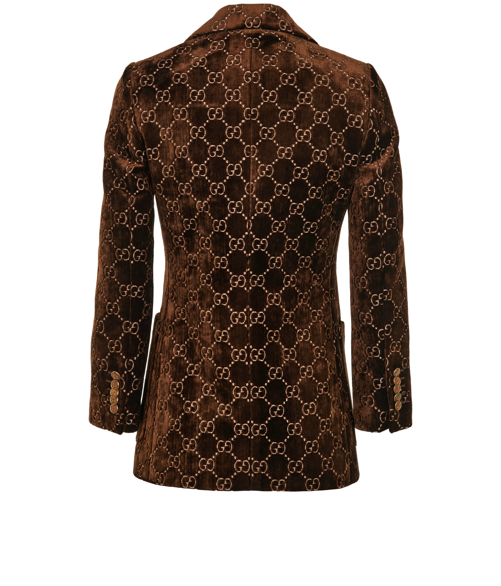 Gucci GG Blazer, &pound;850, Clothing, Brown, Viscose, Back view