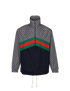Gucci GG Web Stripe Track Jacket, &pound;650, Clothing, Navy, Nylon, Front view