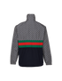 Gucci GG Web Stripe Track Jacket, &pound;650, Clothing, Navy, Nylon, Back view