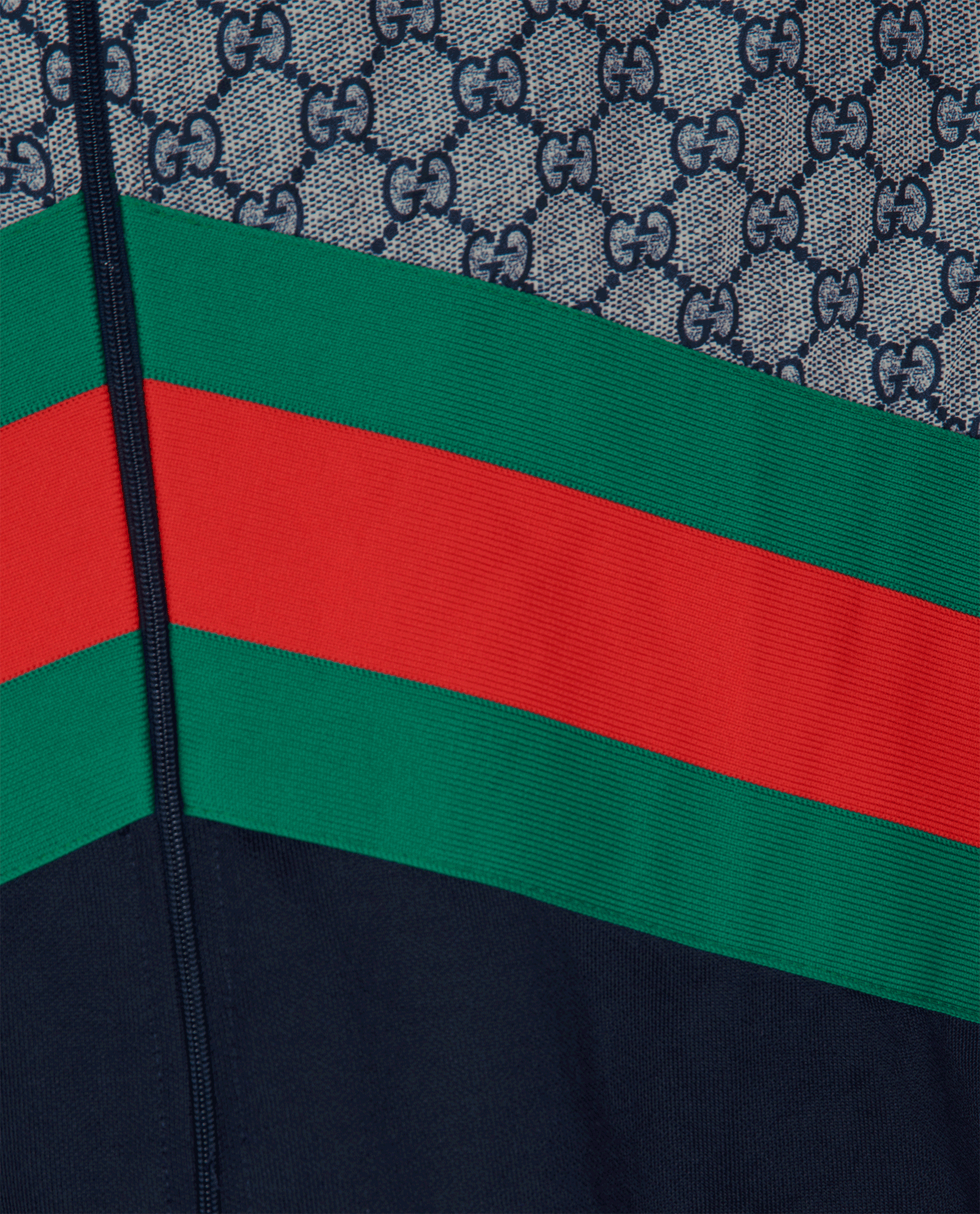 Gucci GG Web Stripe Track Jacket, &pound;650, Clothing, Navy, Nylon, Other view