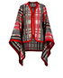 Hermes Plaid Poncho, front view
