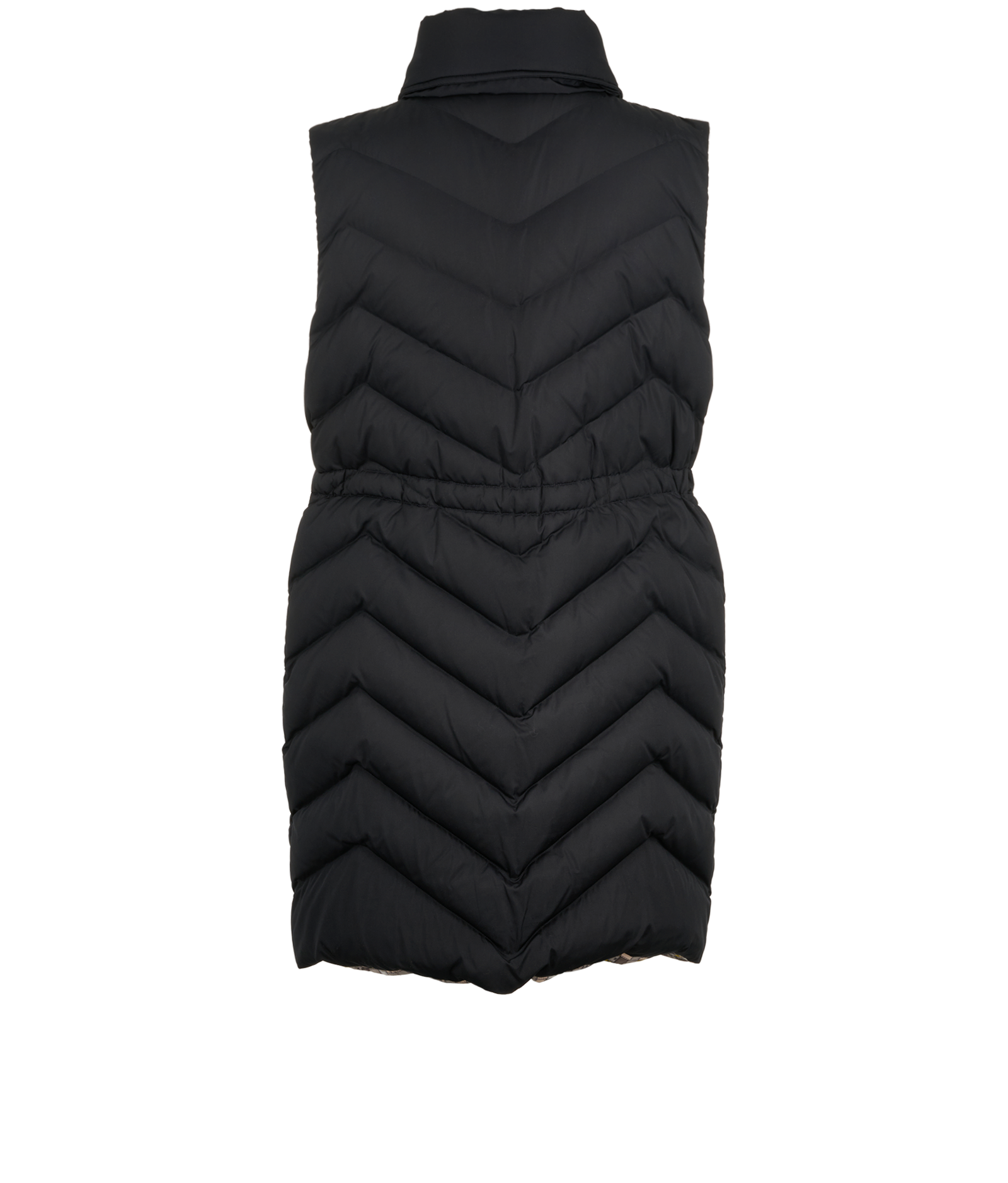 Hermes Long Puffer Gilet, &pound;1,600, Clothing, Black, Down Feathers/Polyester Mix, Back view
