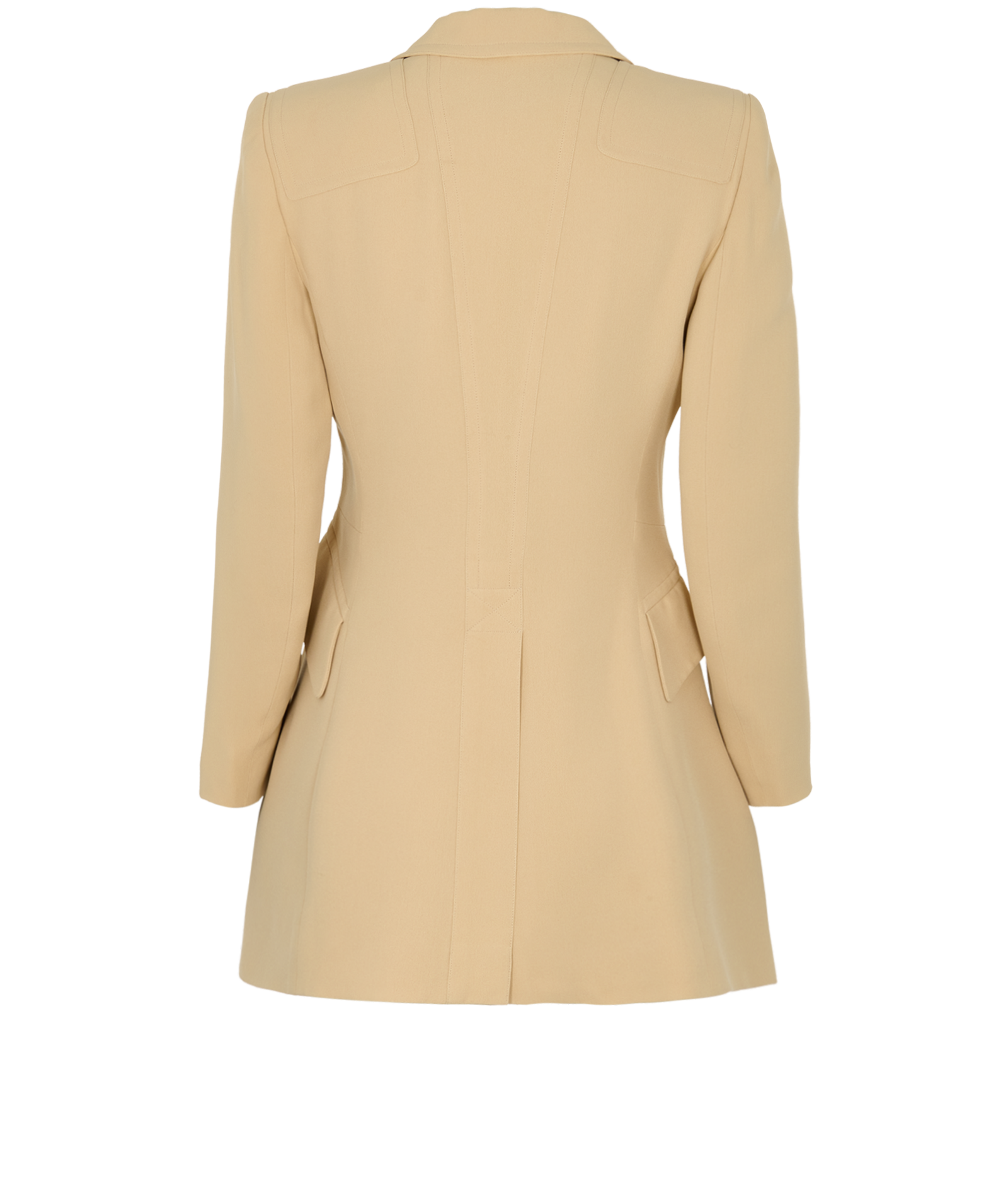 Hermes Single-Vent Blazer, &pound;450, Clothing, Beige, Silk, Back view