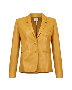 Hermes Leather Blazer, Leather, Mustard, Box, UK 10