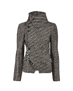 Isabel Marant Boucle Jacket, Alpaca Wool, Black/White, UK 8