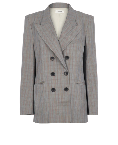 Isabel Marant Etoile Plaid Jacket, &pound;210, Clothing, Grey, Cotton/Viscose, Front view