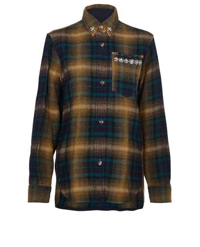 Isabel Marant Tartan Shacket, front view