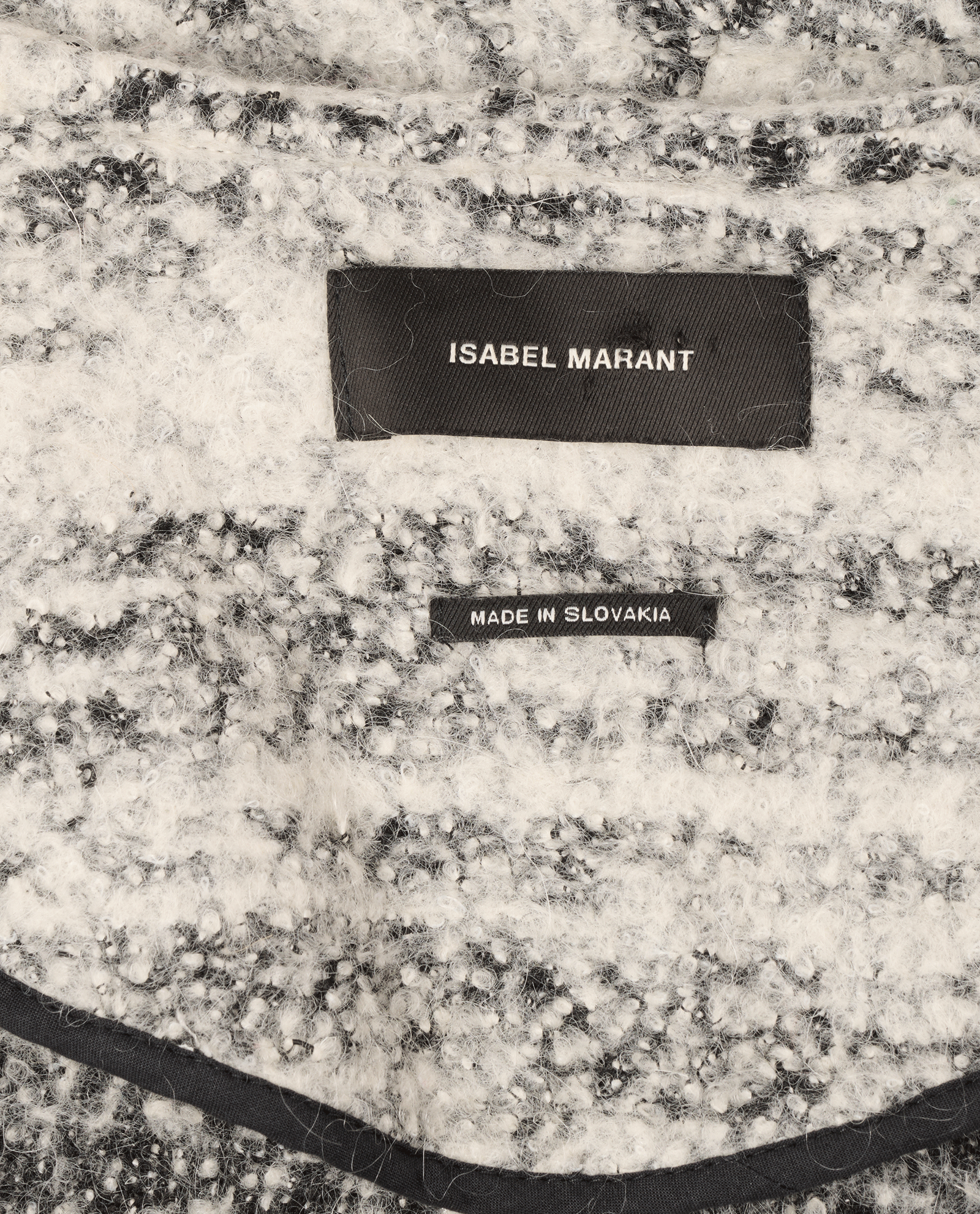 Isabel Marant Collarless Flecked Jacket, &pound;100, Clothing, Black/White, Wool, Other view