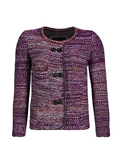 Isabel Marant Boucle Jacket, Wool, Purple, UK10
