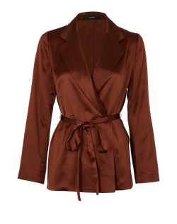 Joseph Joubert Wrap Jacket, Silk, Brown, UK 6, 3*