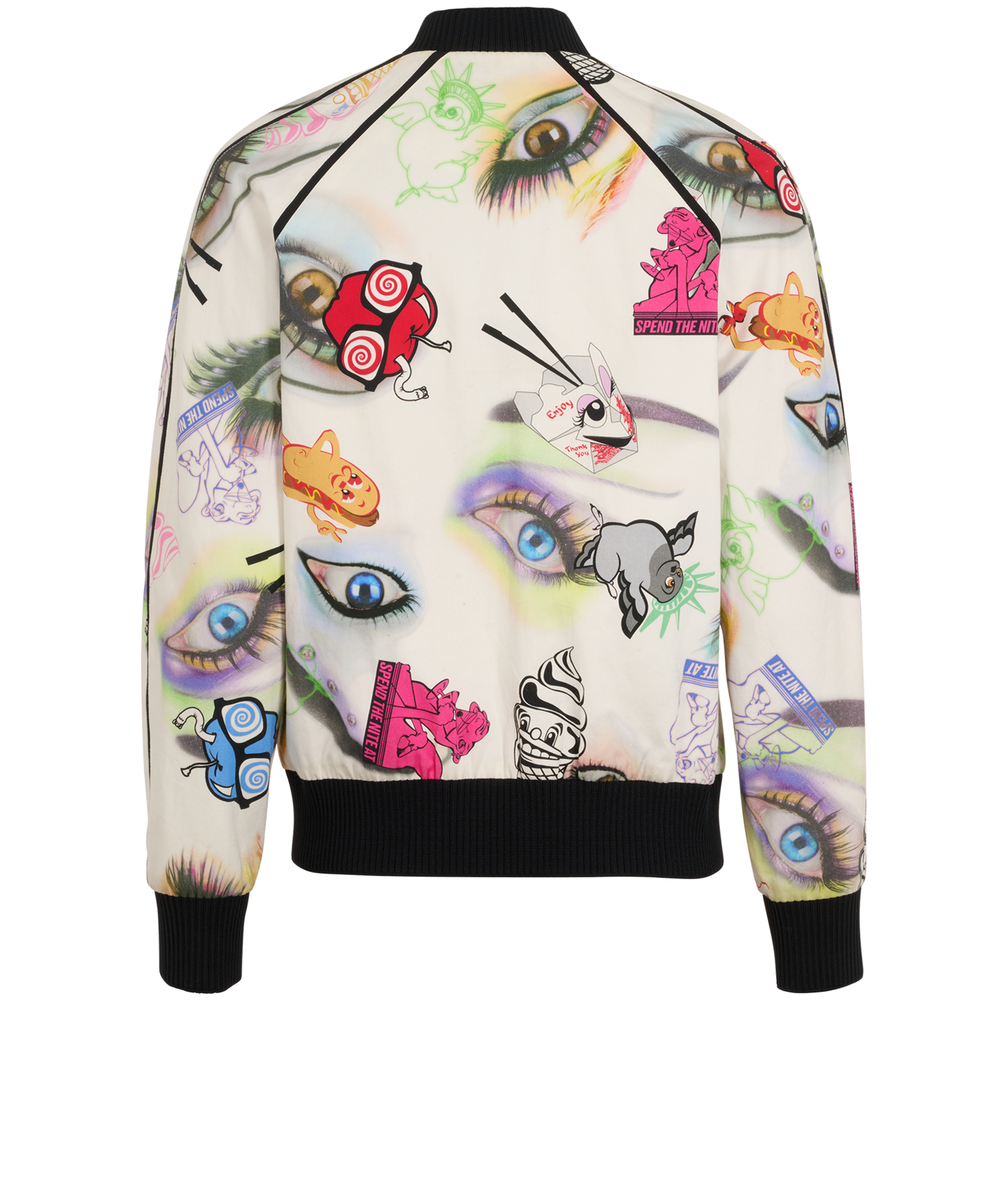 Kenzo Visage Printed Bomber Jacket, &pound;150, Clothing, White, Cotton, Back view
