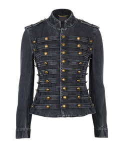 Saint Laurent Military Jacket, Cotton, Black, Sz S, 3*