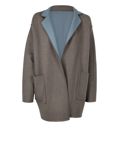 Loro Piana Jimi Reversible Jacket, &pound;550, Clothing, Blue/Taupe, Cashmere, Front view